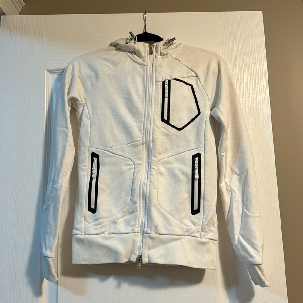 RLX Ralph Lauren Women’s White Full Zip Hoodie, Size S